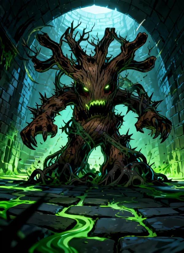 CC0AIMon card art of Blightbark #012