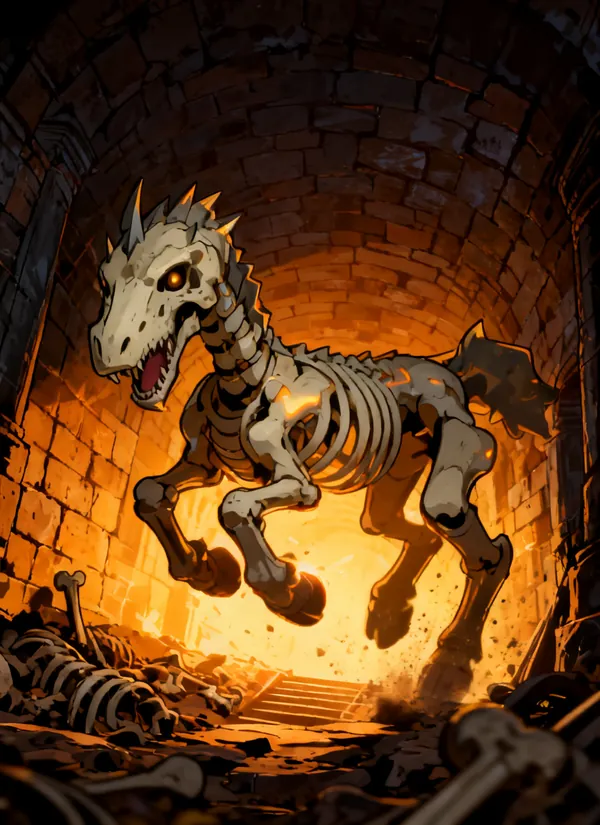 CC0AIMon card art of Bonesteed #025