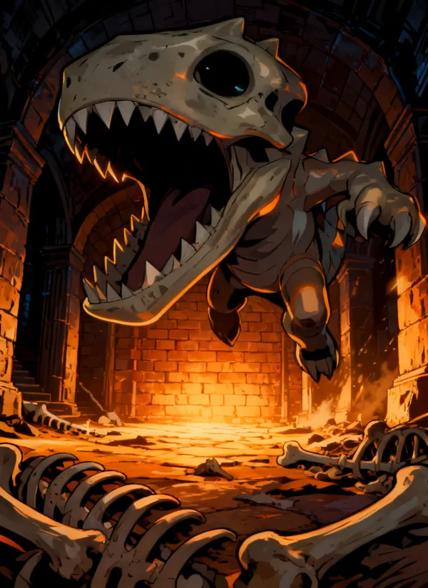 CC0AIMon card art of Mawbone #028