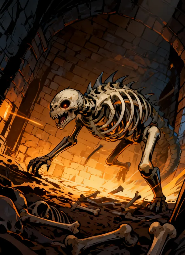 CC0AIMon card art of Skelemander #031