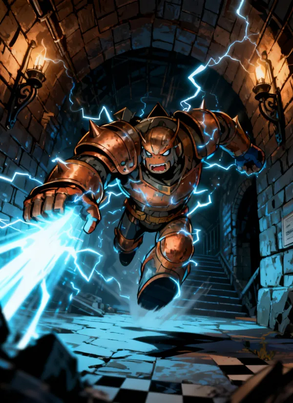CC0AIMon card art of Grombolt #035