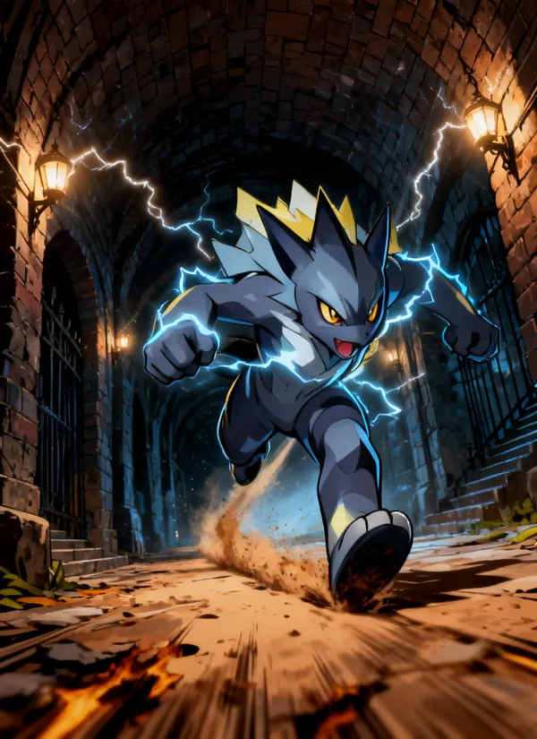 CC0AIMon card art of Ampereon #042