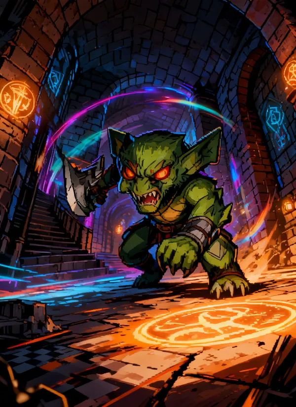 CC0AIMon card art of Runtblade #054