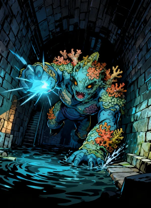 CC0AIMon card art of Coralith #055