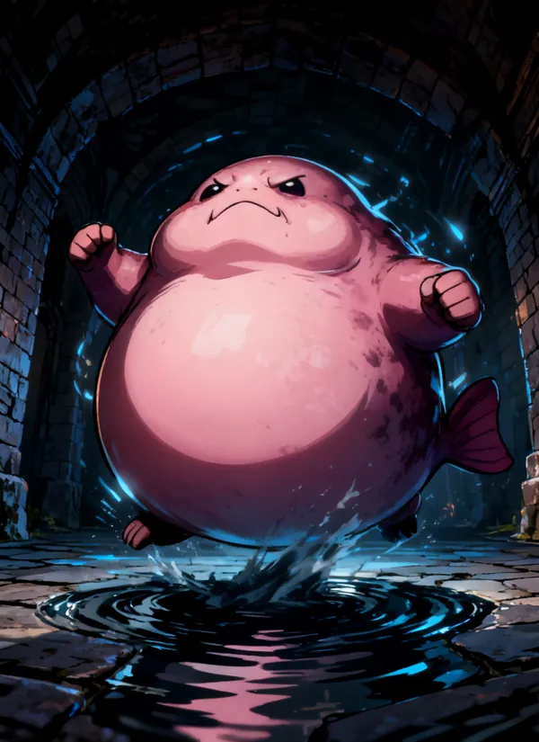 CC0AIMon card art of Blobby #060