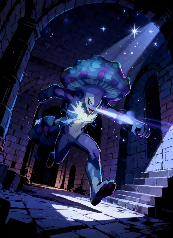 CC0AIMon card art of Shroomar #074