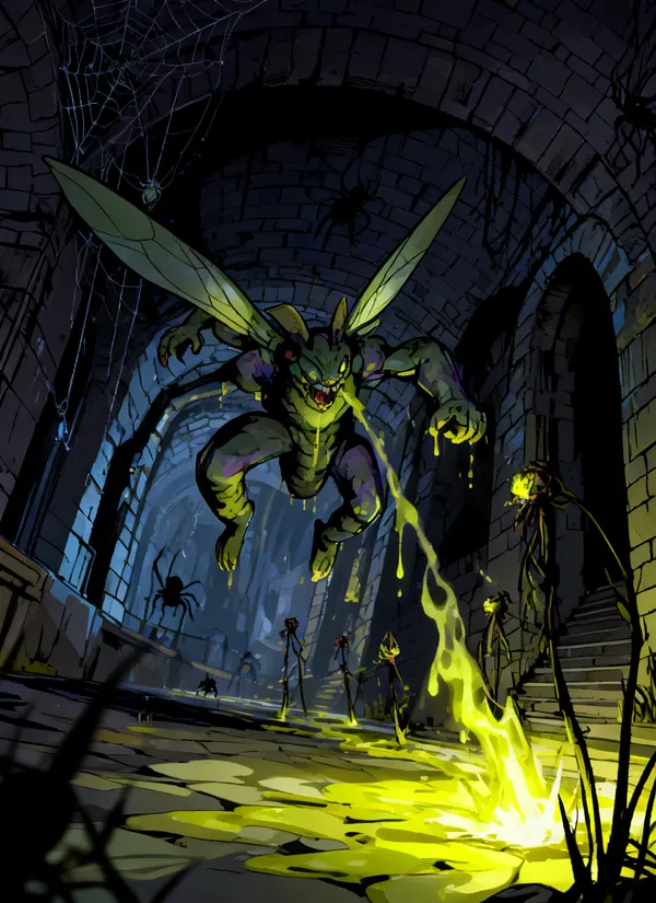 CC0AIMon card art of Vilewing #086