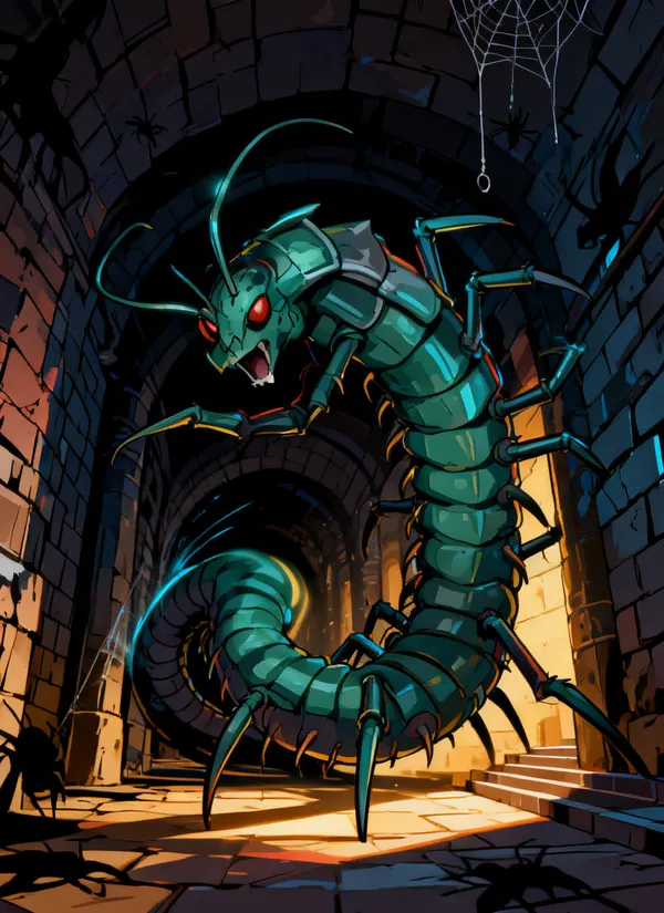 CC0AIMon card art of Verdantipede #093