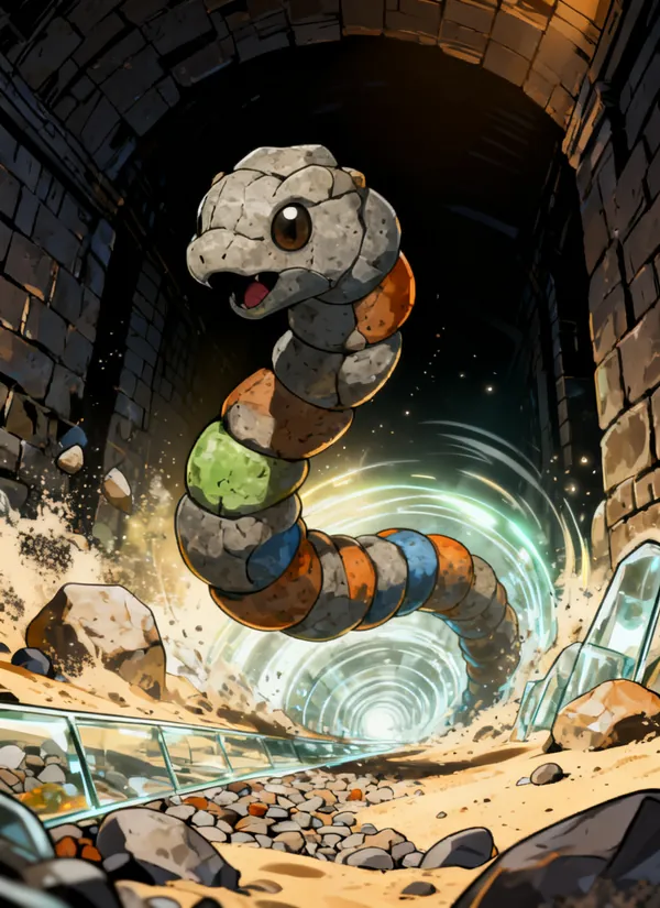 CC0AIMon card art of Pebworm #104