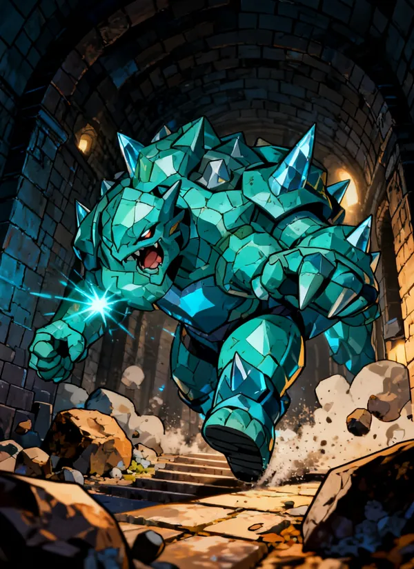CC0AIMon card art of Turqrock #105