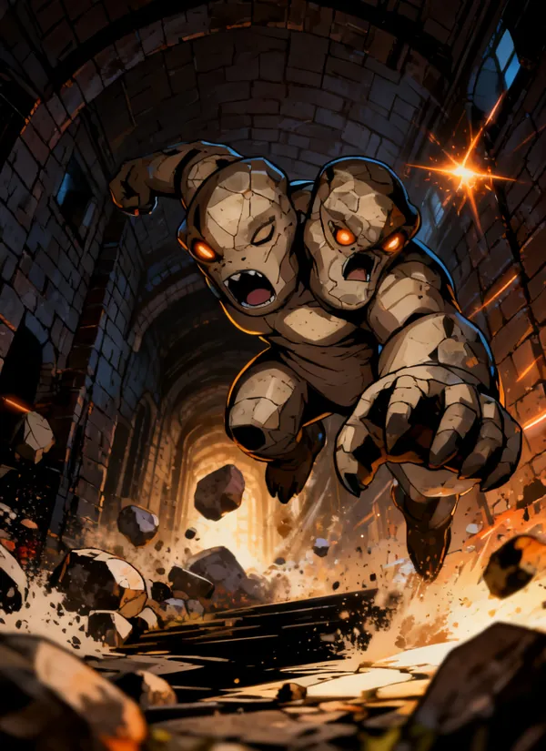 CC0AIMon card art of Duogolem #107