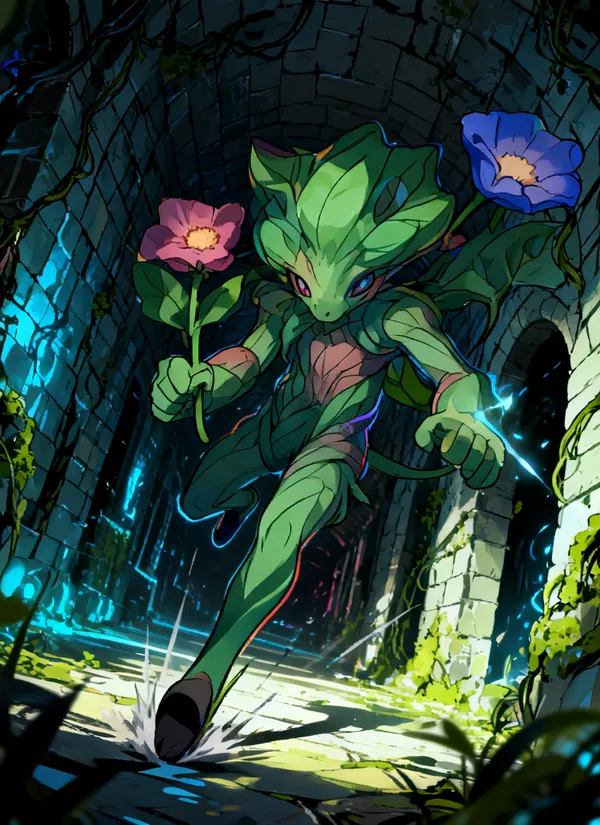 CC0AIMon card art of Florafawn #123