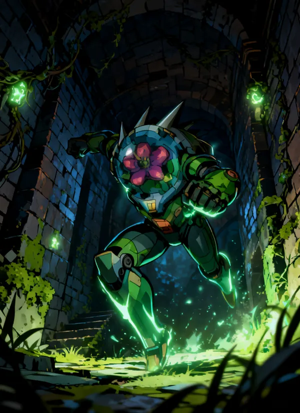 CC0AIMon card art of Florabot #125