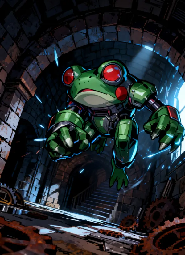 CC0AIMon card art of Ribbit #131