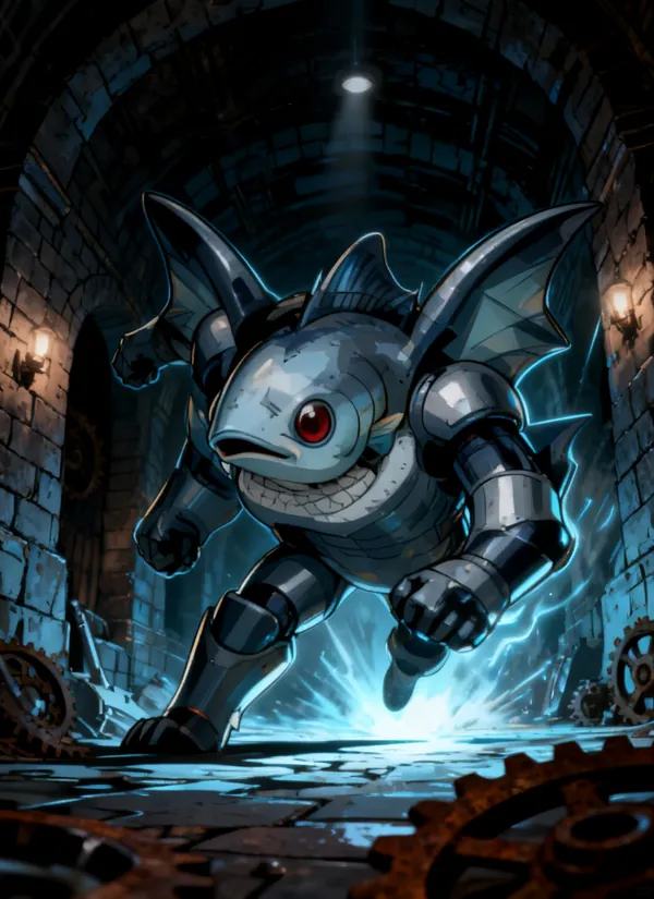 CC0AIMon card art of Ironfin #139