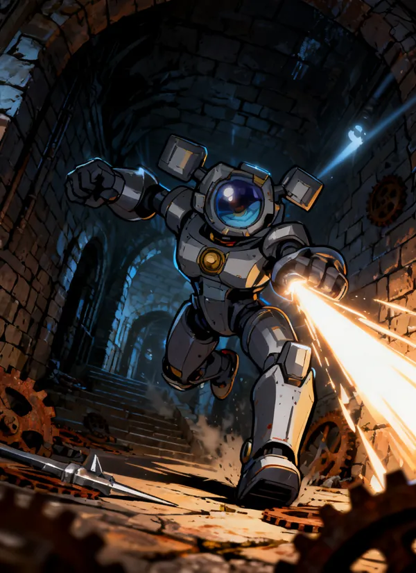 CC0AIMon card art of Lensbot #142