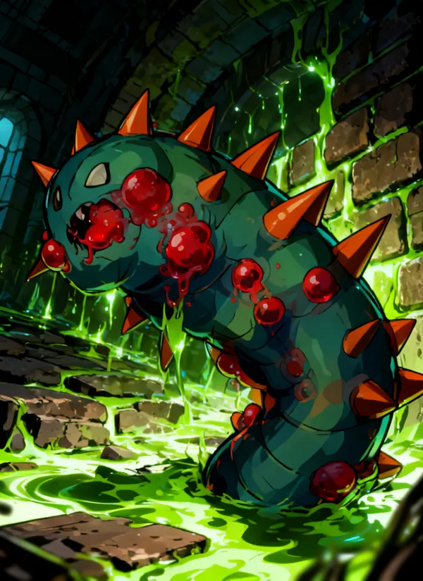 CC0AIMon card art of Grotworm #158