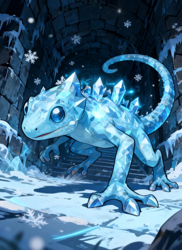 CC0AIMon card art of Glaciavore #173