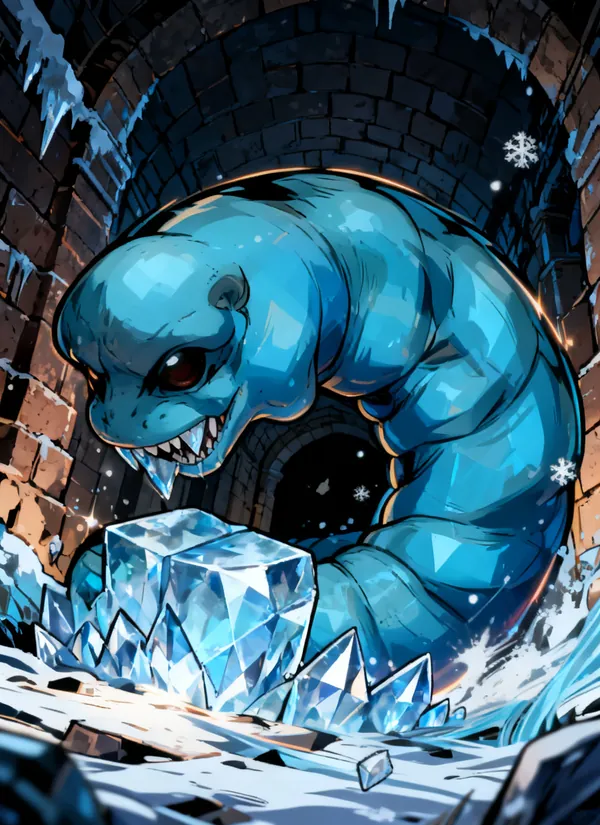 CC0AIMon card art of Frostwyrm #179