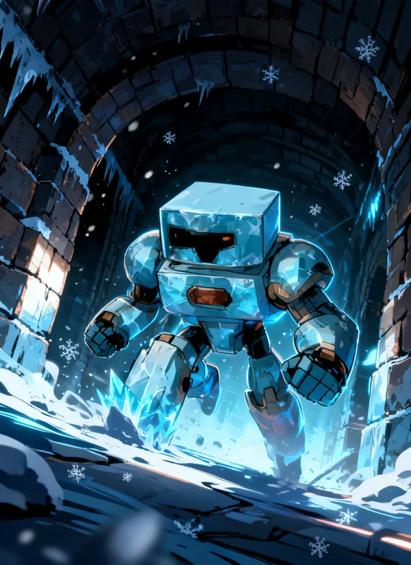 CC0AIMon card art of Frostbot #186