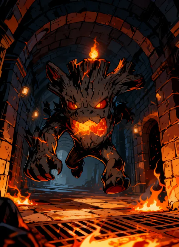 CC0AIMon card art of Wickburn #195