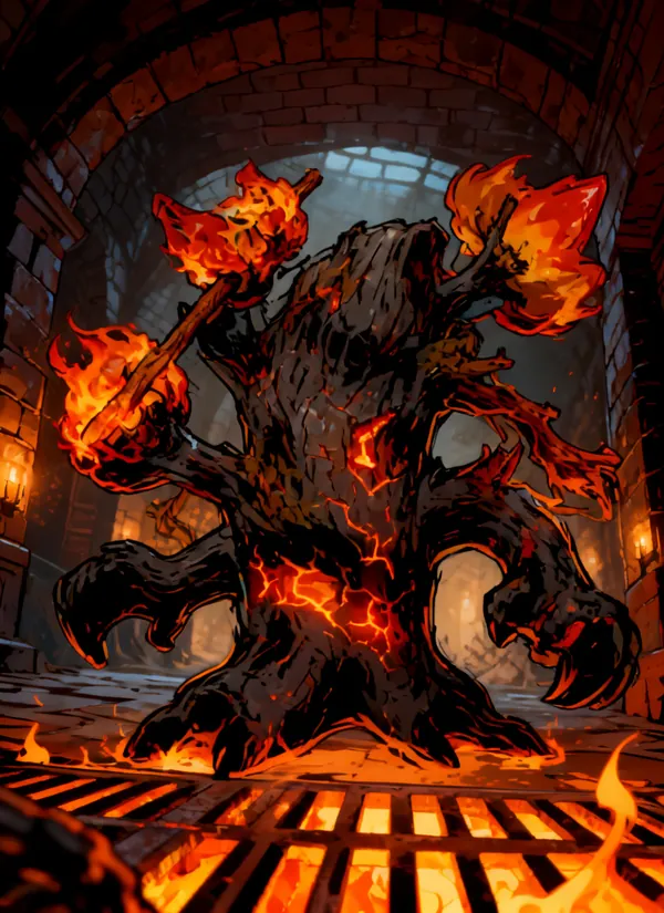 CC0AIMon card art of Charbark #208