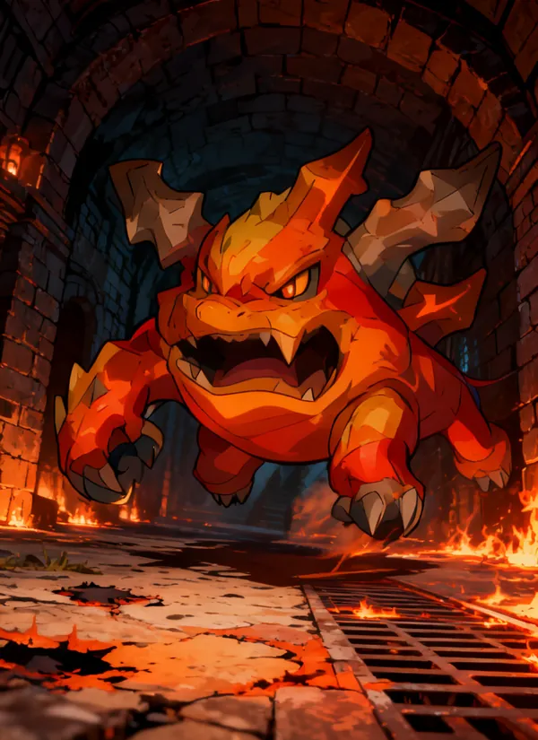CC0AIMon card art of Scorchjaw #209